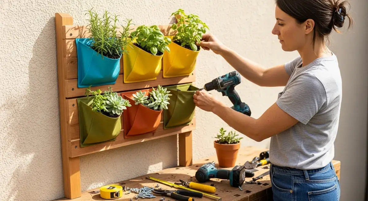 How to create a vertical wall planter