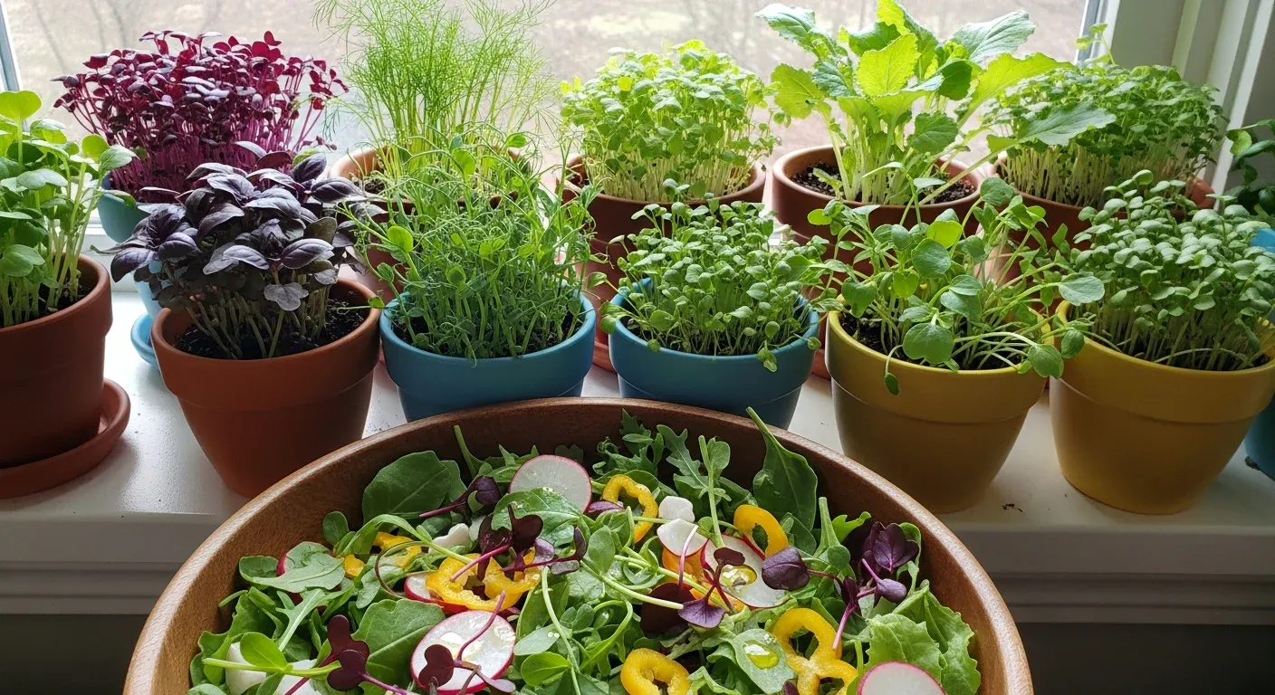 How to grow microgreens indoors for fresh salads all year round?